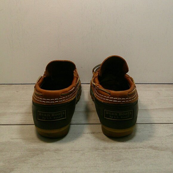 Women's Bean Boots, Rubber Mocs Tan Leather, Brown Boot Size 6.5 - Picture 6 of 6